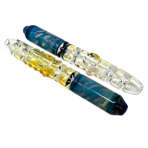 8" Silver Fumed Quadrouple Pinch Marble Line Steamroller - (Pack of 2) [STJ99]